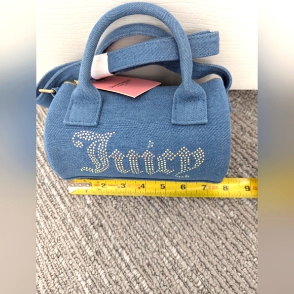 NWT Juicy Kids/Teens/Girl Jean/Denim Crossbody/Satchel/Shoulder Barrel Bag/Purse - Picture 13 of 14
